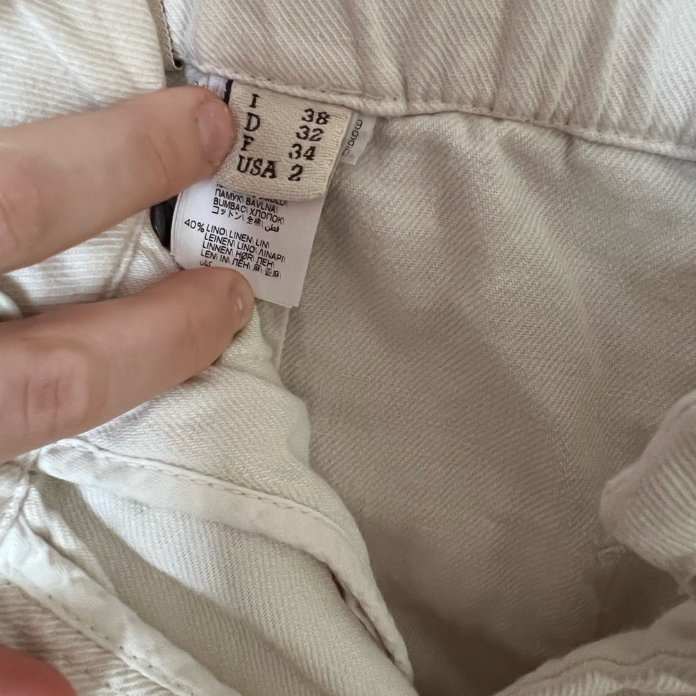 Brunello Cucinelli Cream Wide Leg Pants - Picture 8 of 11